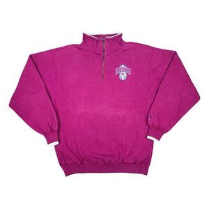 Vintage Pro Player Colorado Avalanche Embroidered Quarter-Zip Pullover - Medium